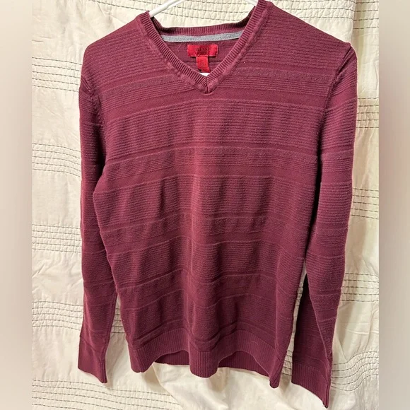 Alfani S Maroon Sweater Men's - Picture 1 of 5